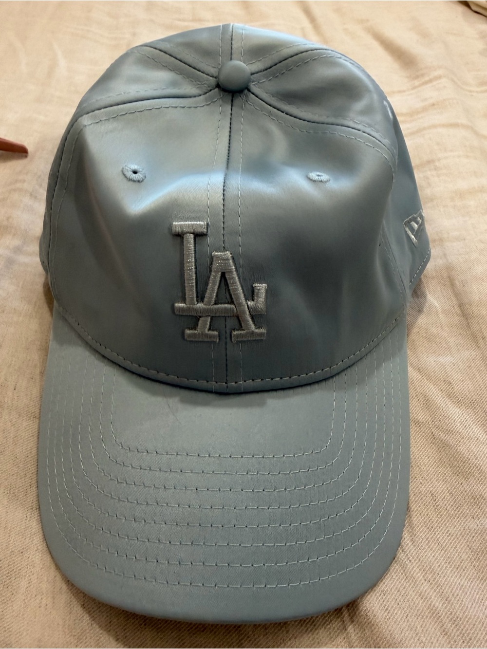 New Era Los Angeles Dodgers Satin Baseball Cap in Slate Blue